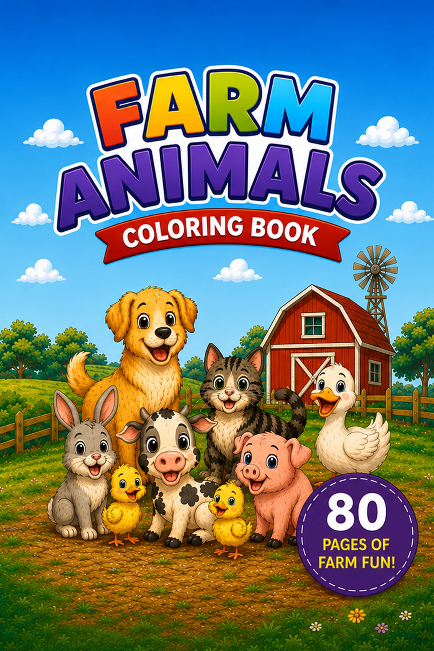 Farm Animals Coloring Book